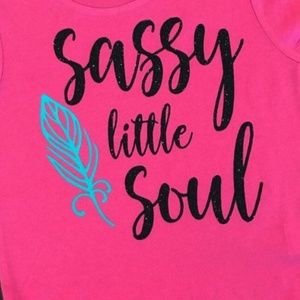 Sassy little soul kids glitter shirt